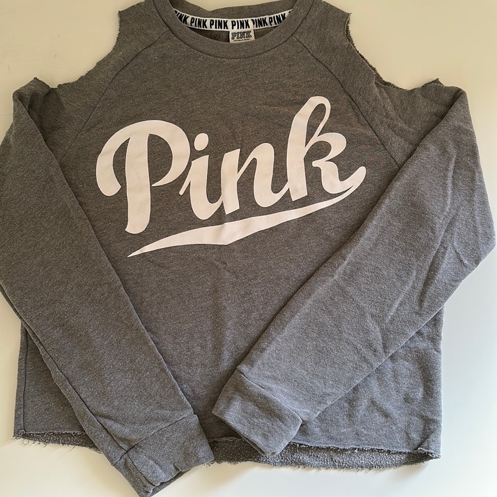 PINK off the shoulder sweatshirt